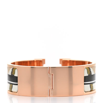 Hermes Enamel Wide Print Cliquetis Clic Clac H Bracelet Songe Nuit 3 of 4