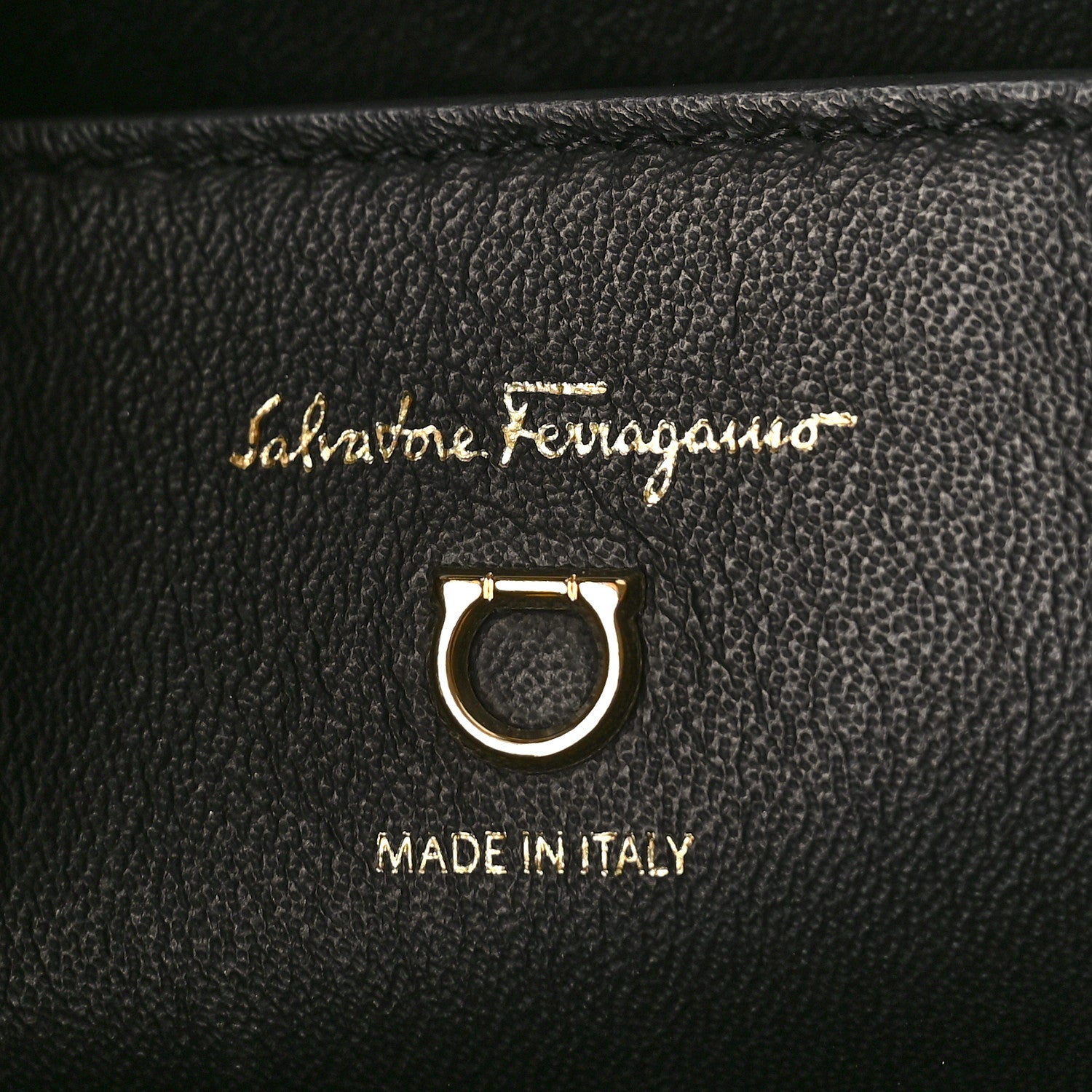 Salvatore Ferragamo Calfskin Glam Tote Black 8 of 10