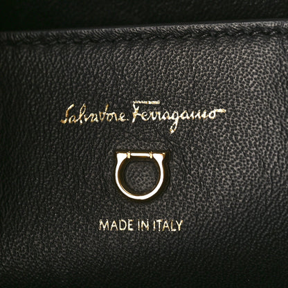 Salvatore Ferragamo Calfskin Glam Tote Black 8 of 10