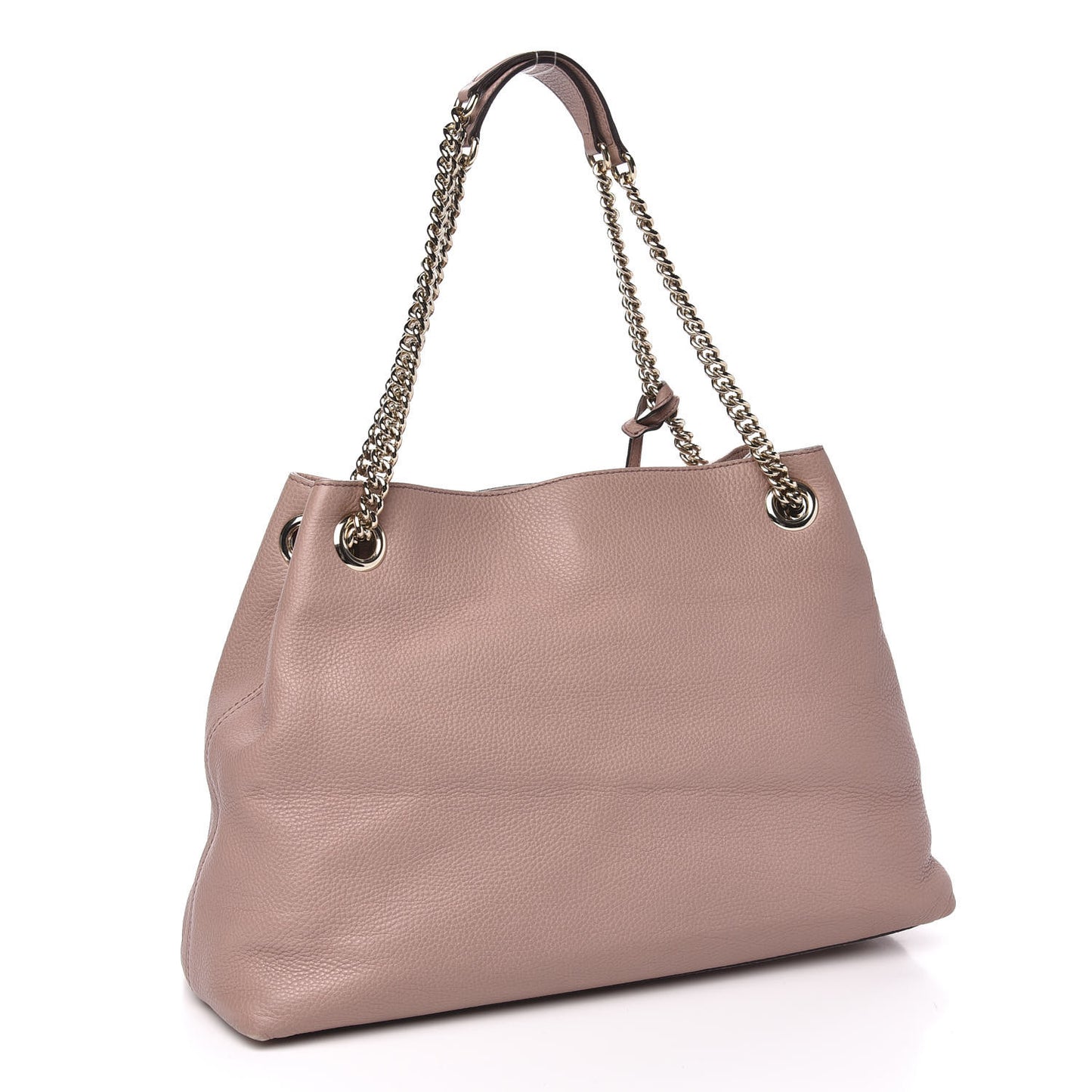 Pebbled Calfskin Medium Soho Chain Shoulder Bag Dark Cipria