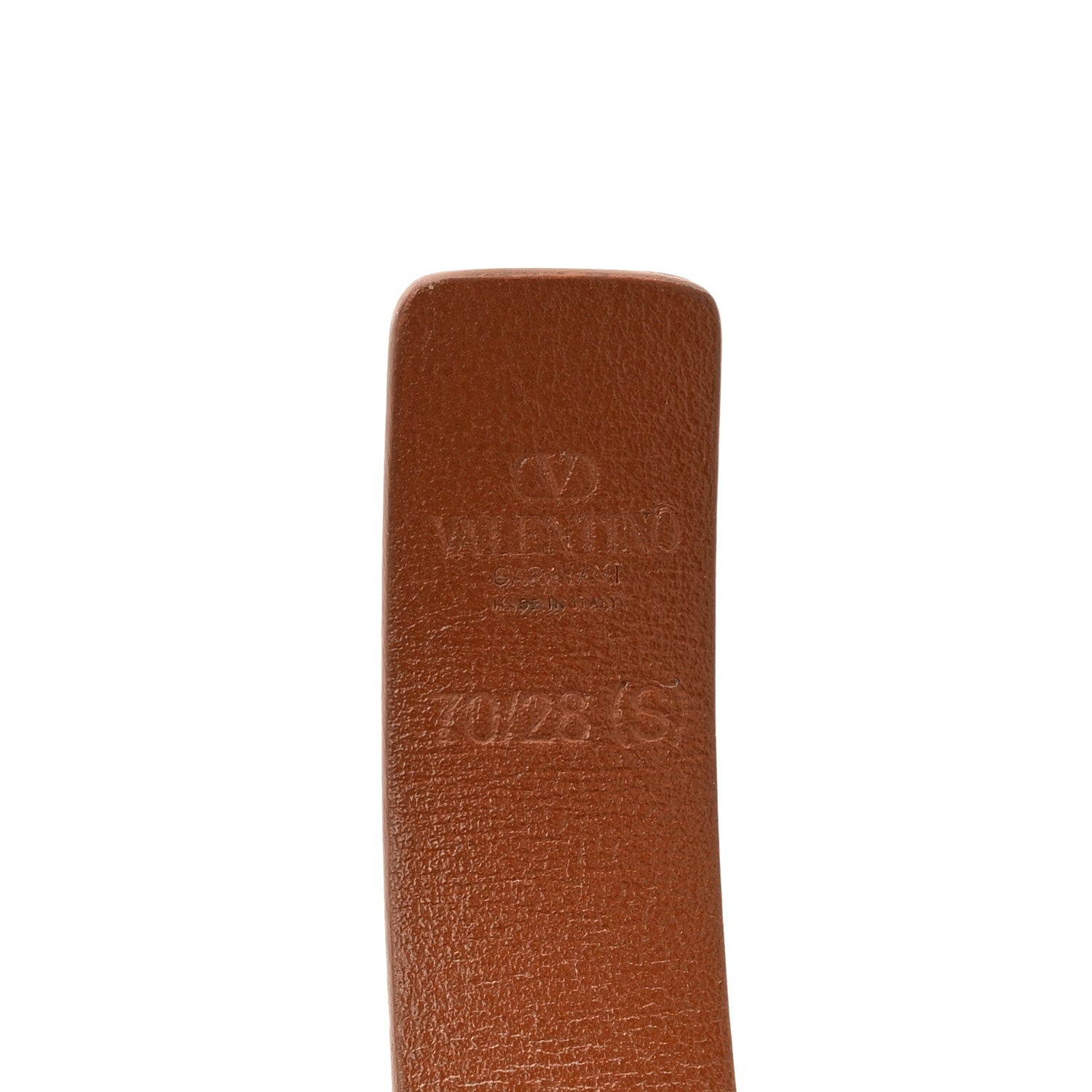 Valentino Garavani Calfskin VLogo Reversible Belt 70 28 Poudre Brown 4 of 4