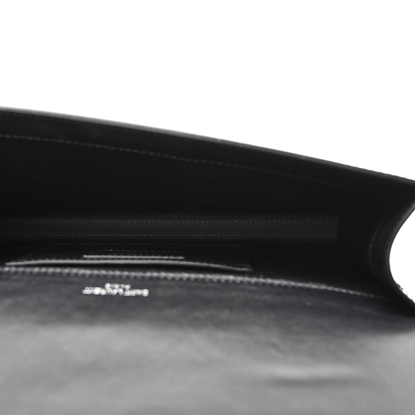 Patent Classic Monogram Tassel Clutch Black