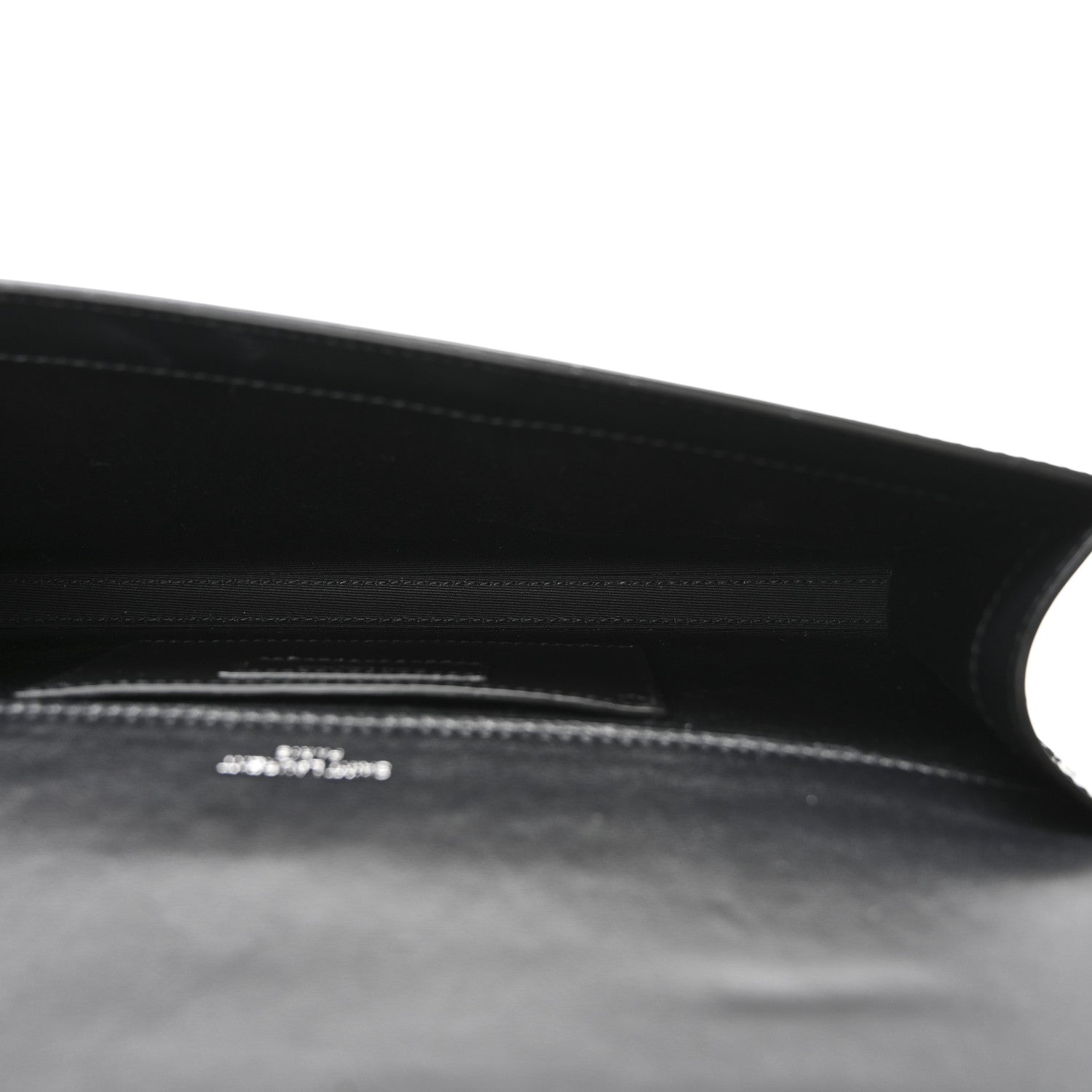 Saint Laurent Patent Classic Monogram Tassel Clutch Black 5 of 7