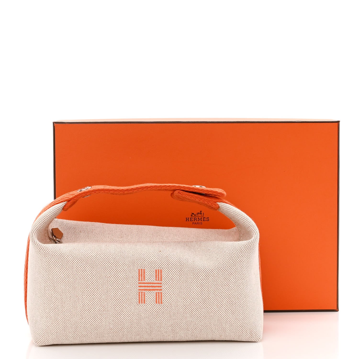 Hermes Canvas Small Bride-A-Brac Pouch Natural Orange 10 of 10
