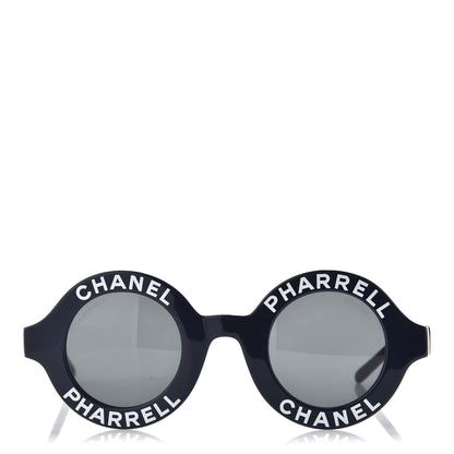 Chanel x Pharrell Williams Round 19mm Sunglasses Indigo Gris 3 of 7