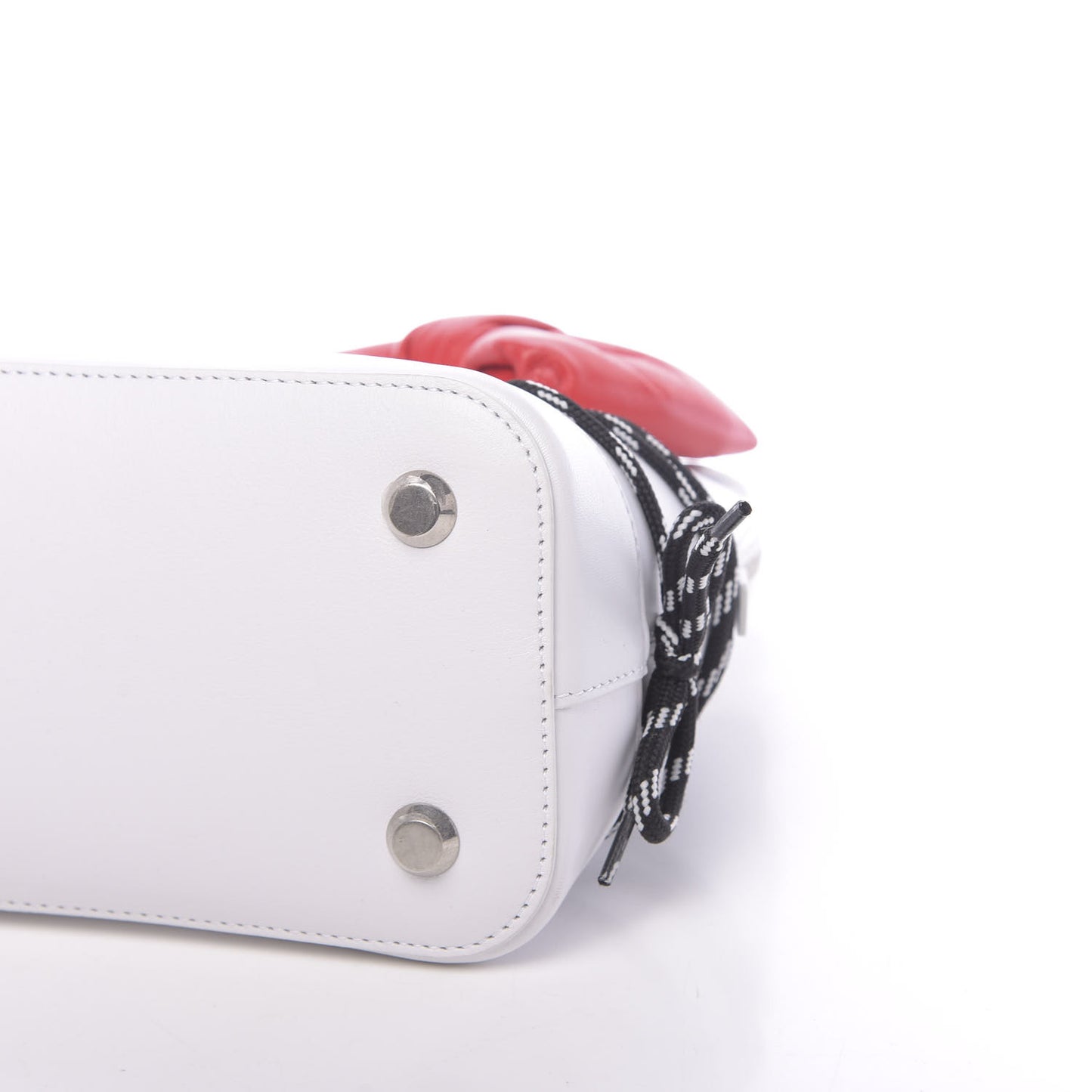 Calfskin Hello Kitty S Ville Top Handle Bag Optic White