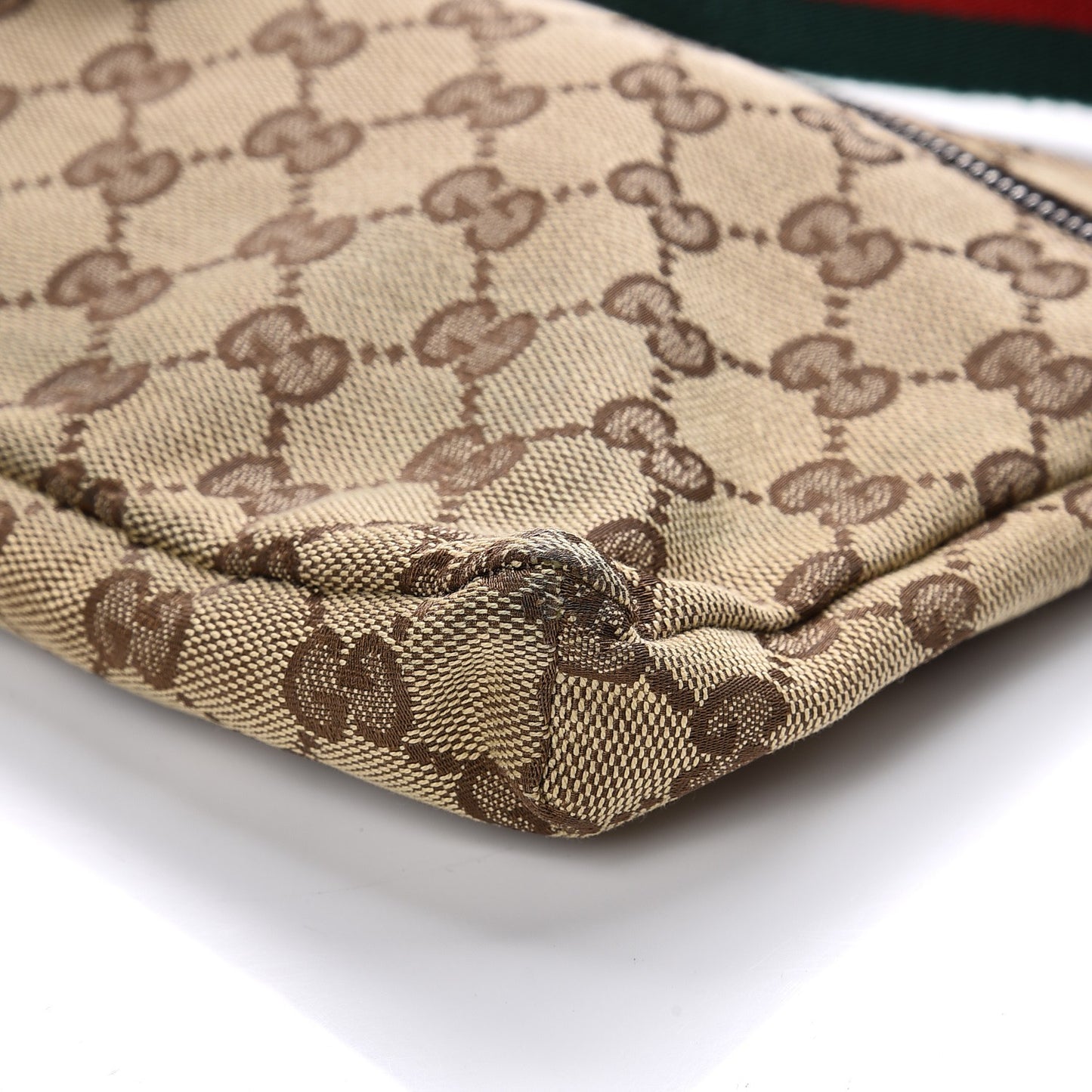 Monogram Web Belt Bag Dark Brown