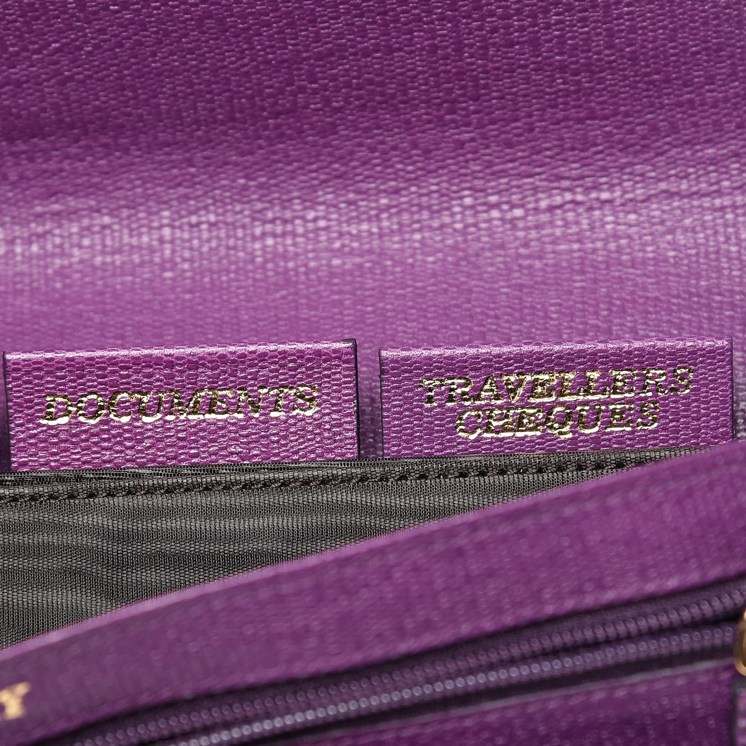 Saint Laurent Textured Calfskin Classic Y Document Case Clutch Purple 8 of 9