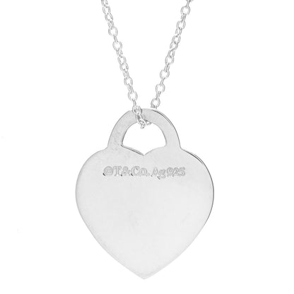 Tiffany Sterling Silver Small Return to Tiffany Heart Pendant Necklace 4 of 6