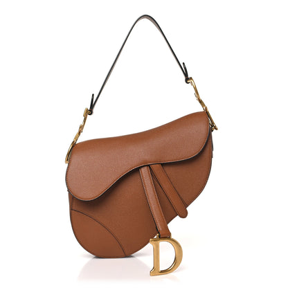 Christian Dior Grained Calfskin Saddle Bag Camello 1 of 8