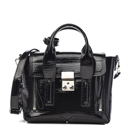 3.1 Phillip Lim 3.1 Textured Patent Mini Pashli Satchel Black 1 of 10