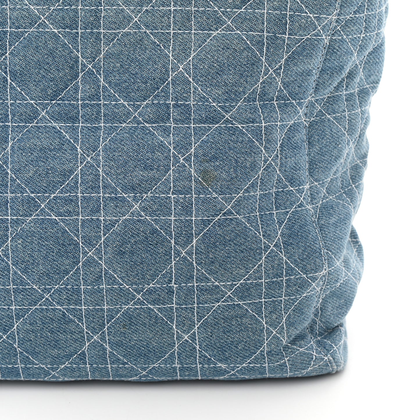 Denim Cannage Large Lady Dior Light Blue