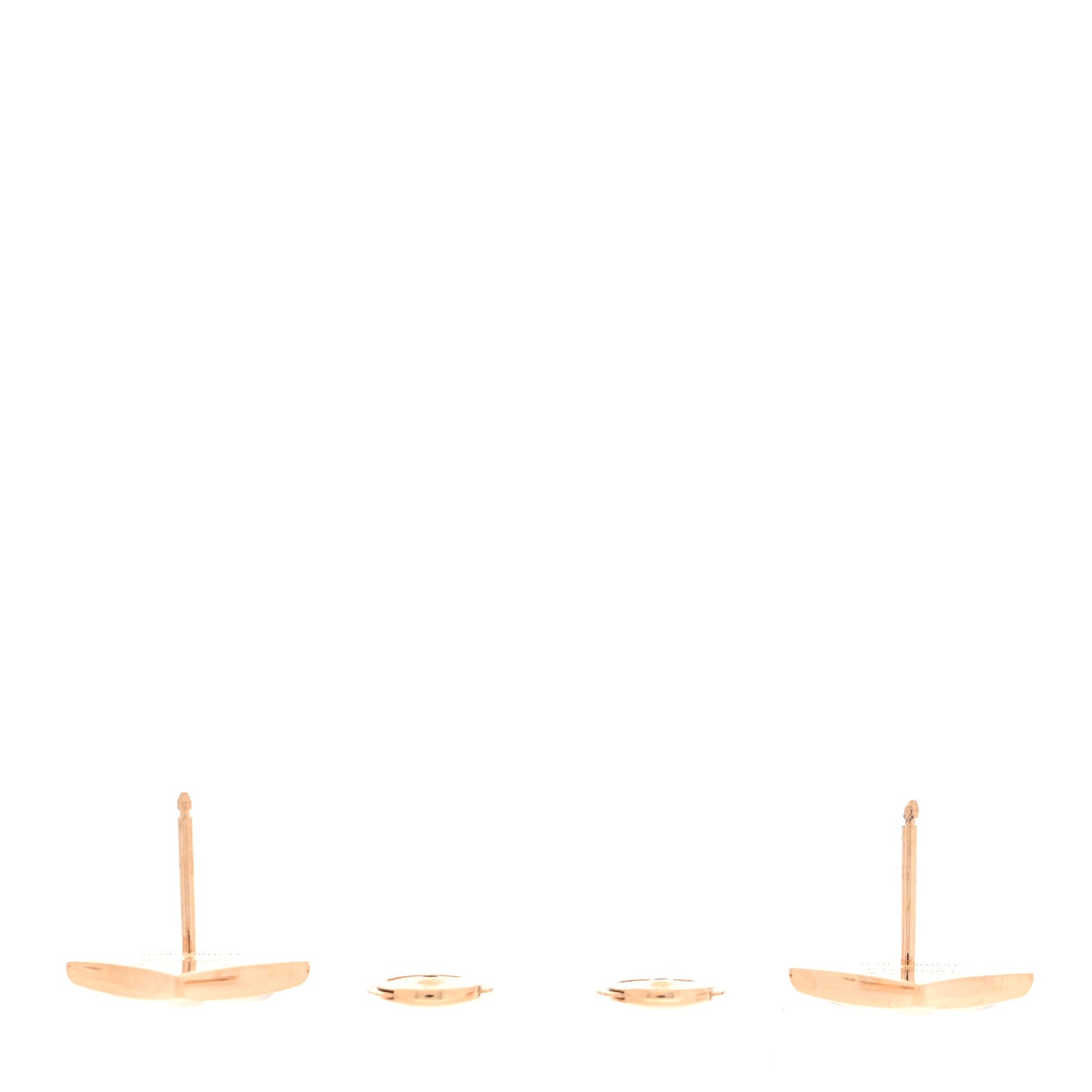 18K Pink Gold Mother of Pearl Color Blossom Star Stud Earrings