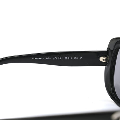 Chanel Acetate Polarized CC Sunglasses 5183 Black 6 of 8