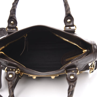 Balenciaga Chevre Gold Metallic Edge Hardware Mini City Marron Cacao 5 of 10
