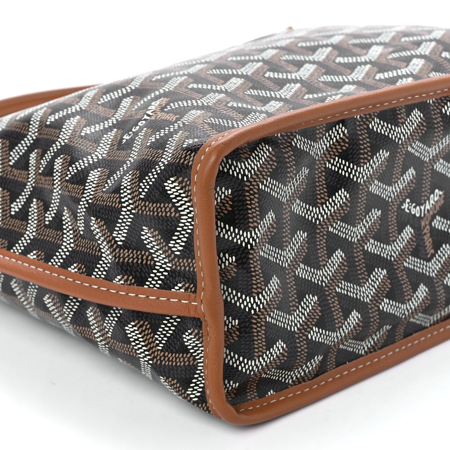 Goyardine Reversible Mini Anjou Black Gold