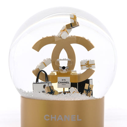 Chanel Glass CC Shopping Bag Snow Globe Gold 3 of 8