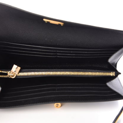 Hermes Epsom Kelly Longue Wallet Black 5 of 8