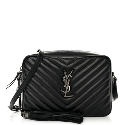 Saint Laurent Calfskin Matelasse Monogram Lou Camera Bag Black 1 of 10