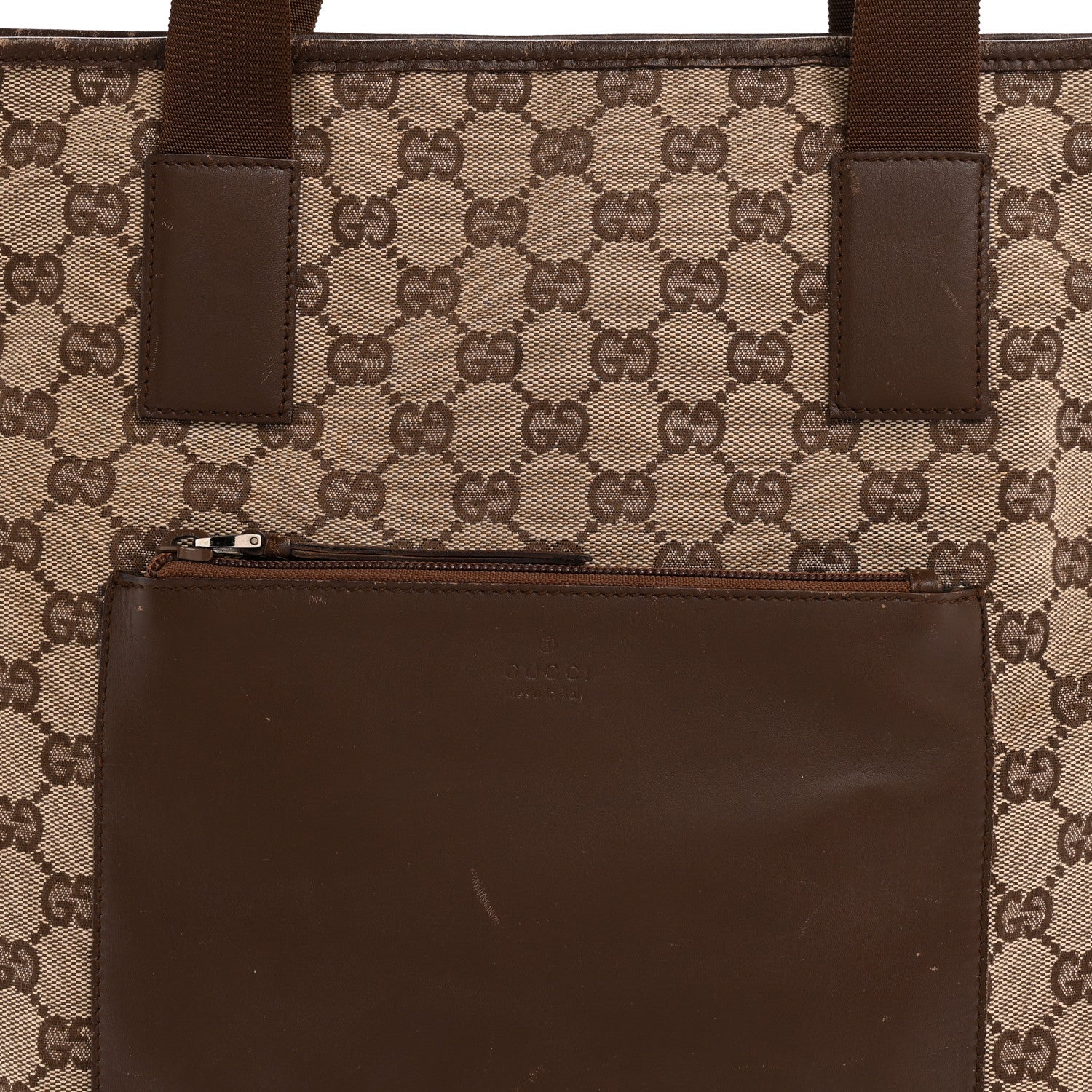Gucci Calfskin Monogram Tall Tote Brown 8 of 14