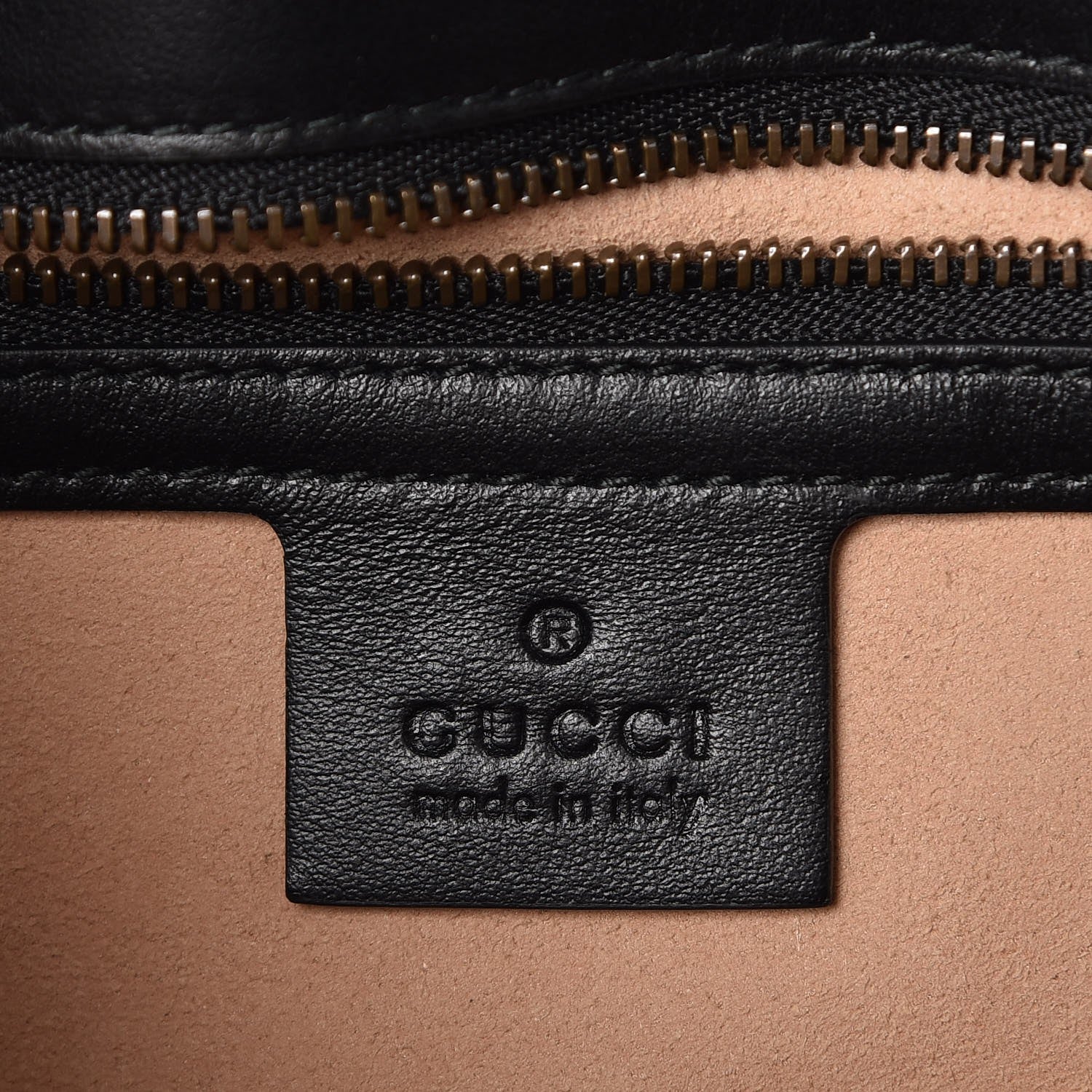 Gucci Calfskin Matelasse Small GG Marmont Shoulder Bag Black 6 of 8