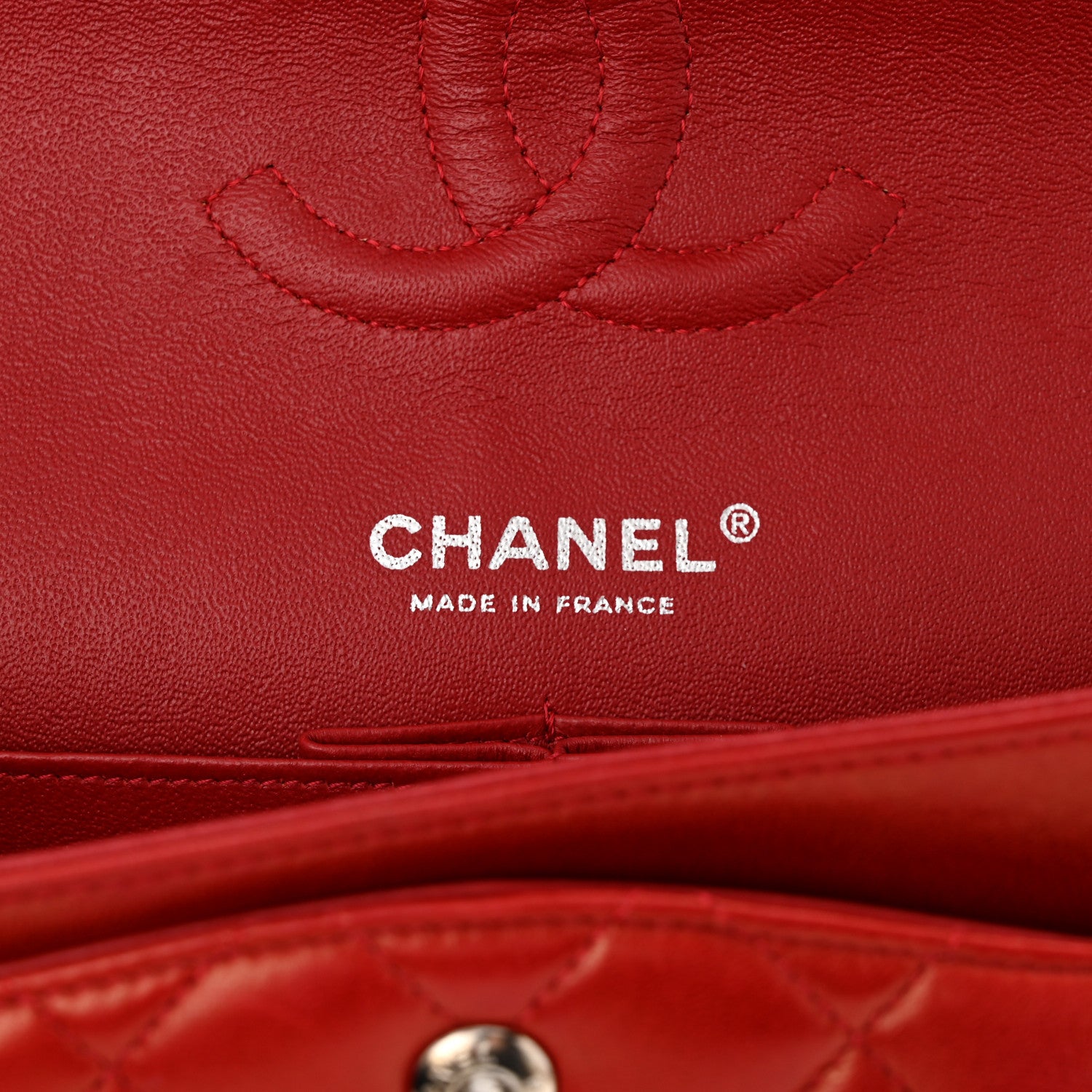 Chanel Lambskin Quilted Medium Double Flap Red 6 of 12