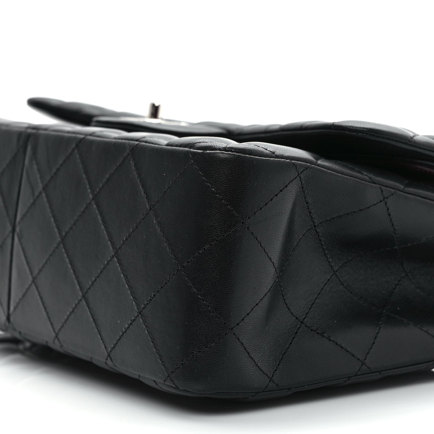 Chanel Lambskin Quilted Jumbo Double Flap Black 8 of 8