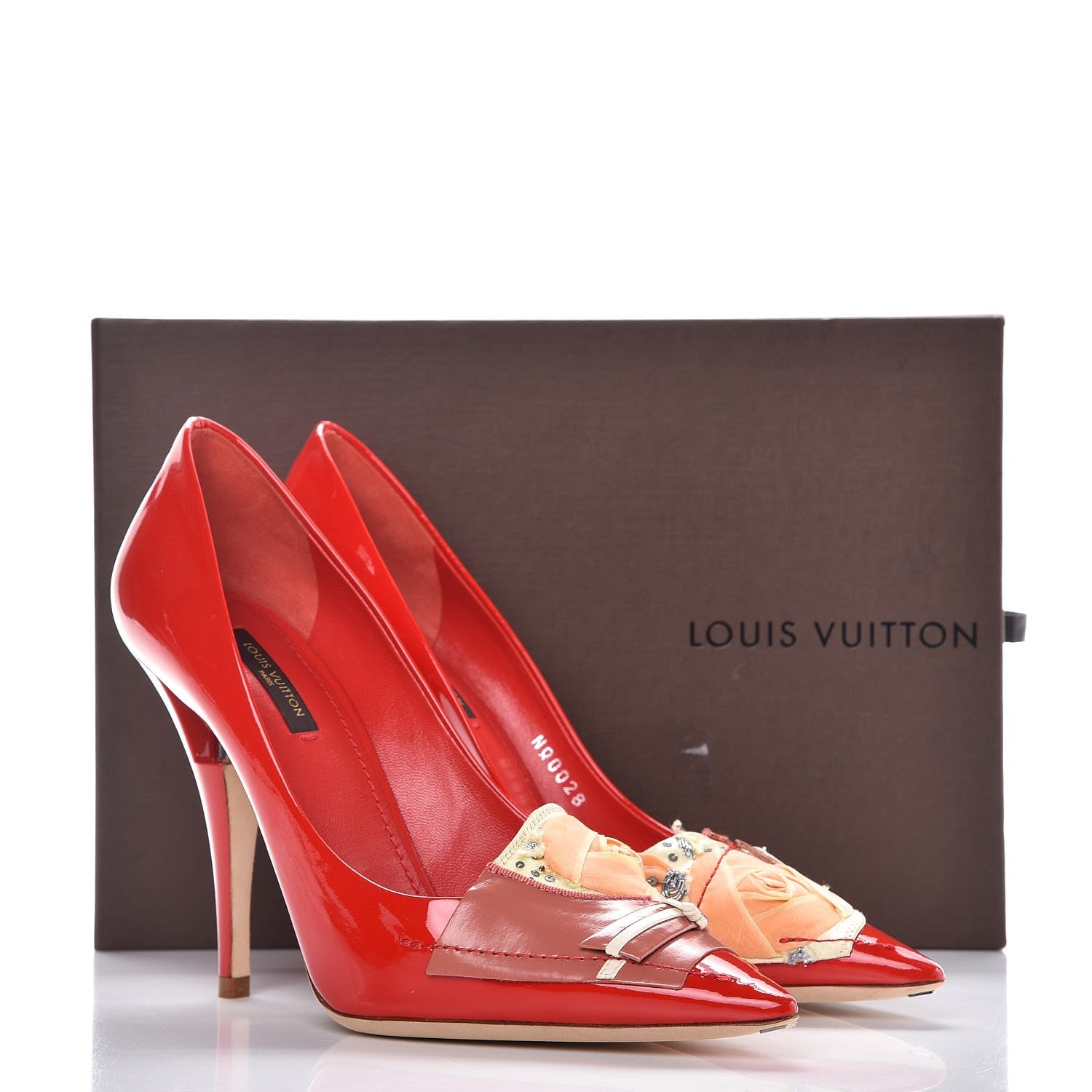 Louis Vuitton Patent French Riviera Pumps 39 Red 11 of 11