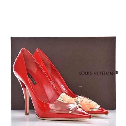 Louis Vuitton Patent French Riviera Pumps 39 Red 11 of 11