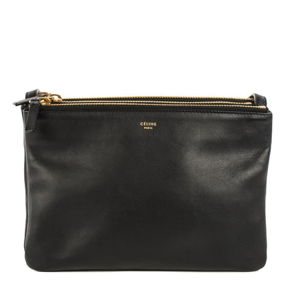 Celine Lambskin Small Trio Crossbody Bag Black 1 of 7