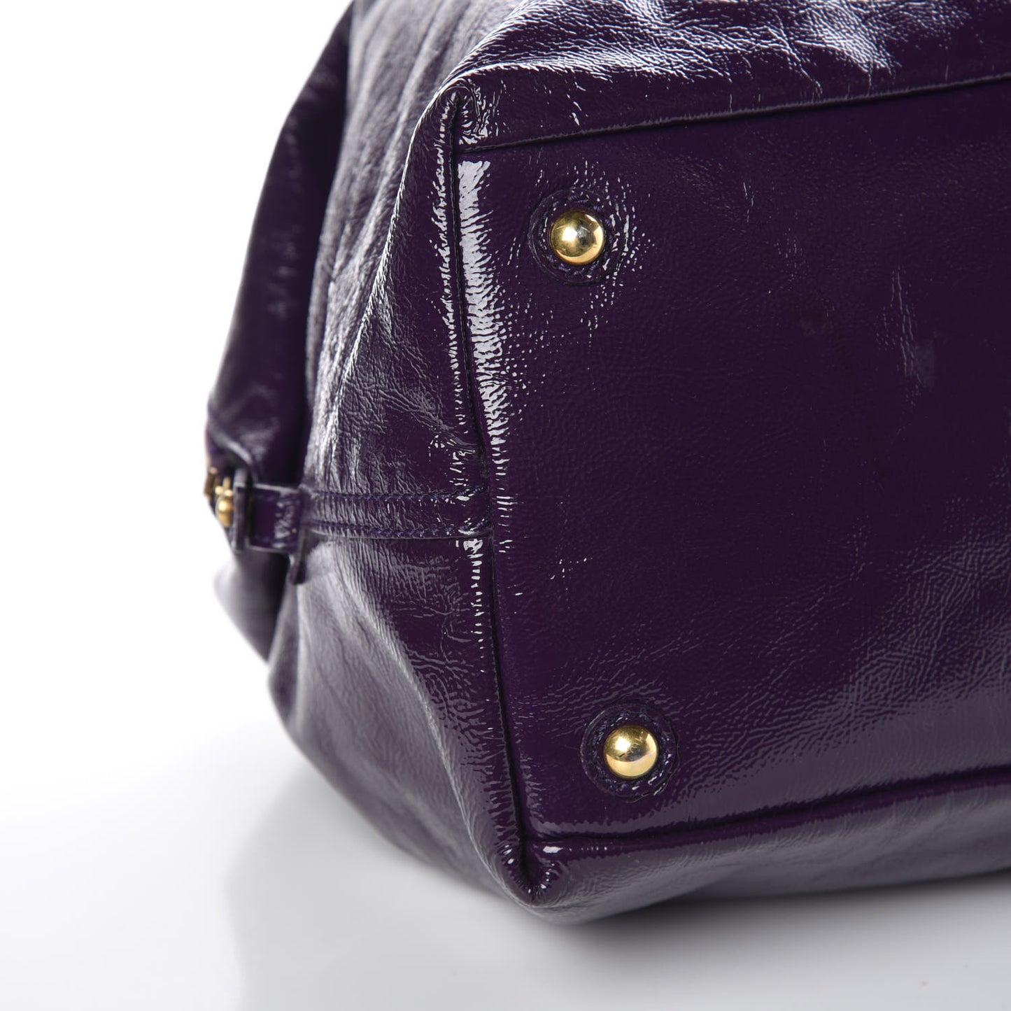 Textured Patent Medium Easy Sac Purple