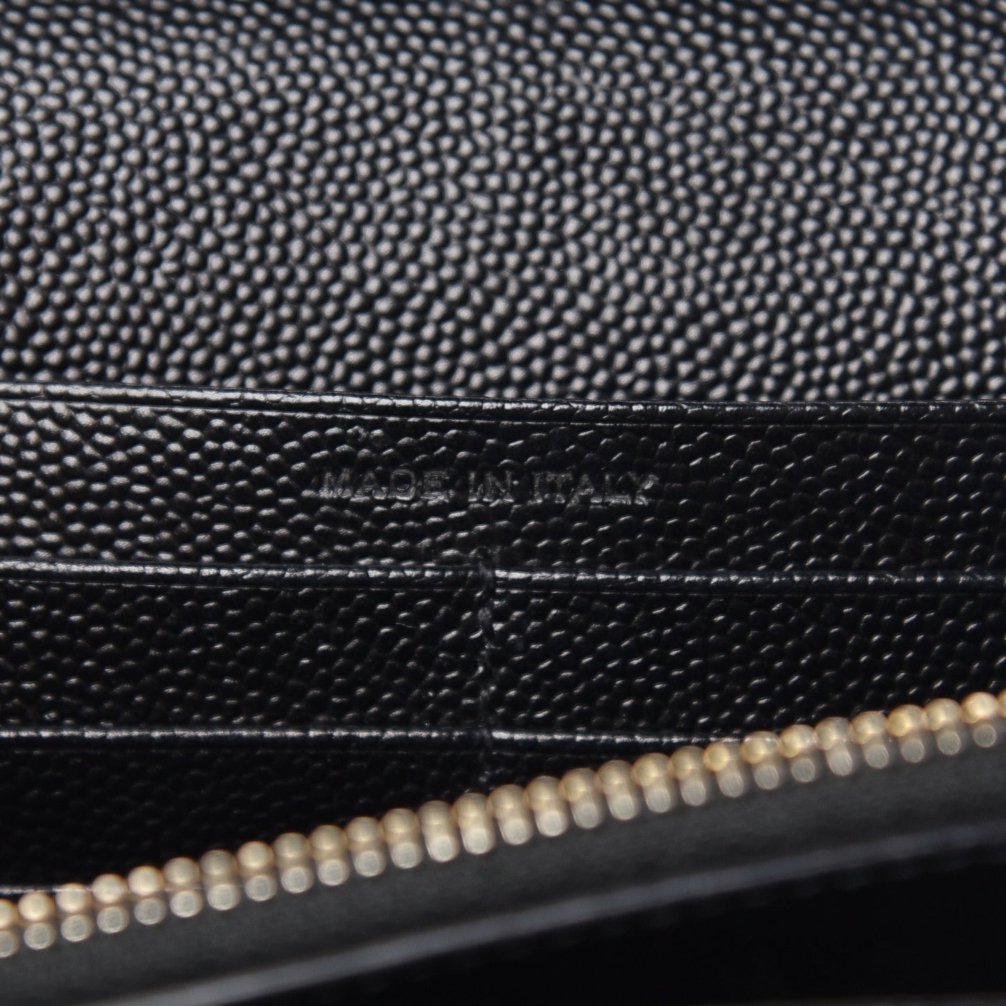 Grain De Poudre Matelasse Chevron Monogram Chain Wallet Black