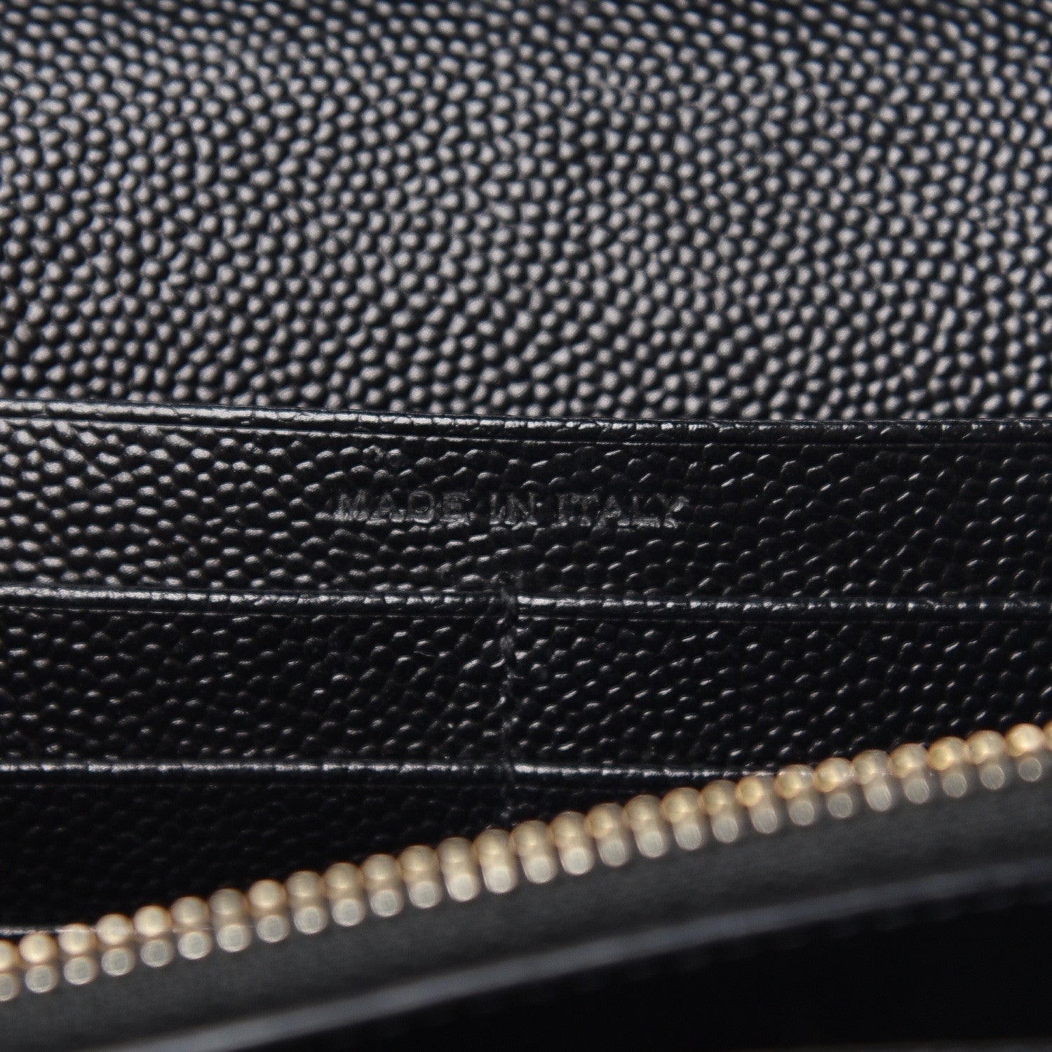 Saint Laurent Grain De Poudre Matelasse Chevron Monogram Chain Wallet Black 6 of 13