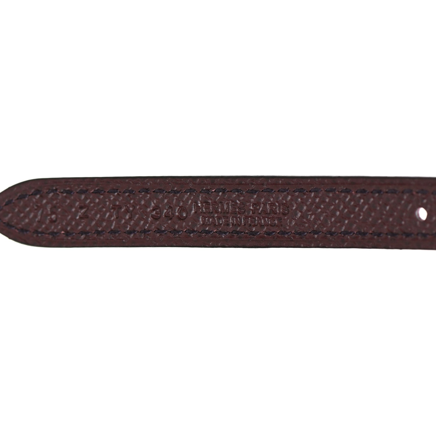 Hermes Epsom Swift 13mm Focus Belt 75 Mauve Sylvestre Rouge Sellier 3 of 6