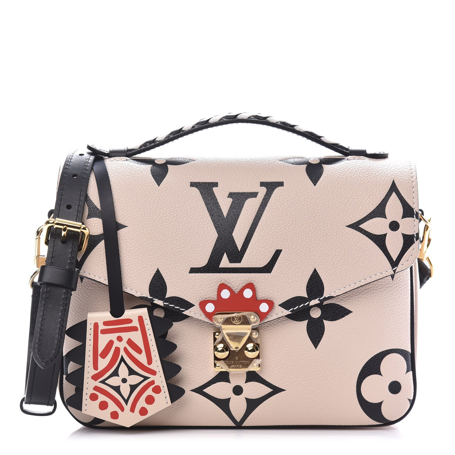 Louis Vuitton Empreinte Monogram Giant Crafty Pochette Metis Creme Black 1 of 10