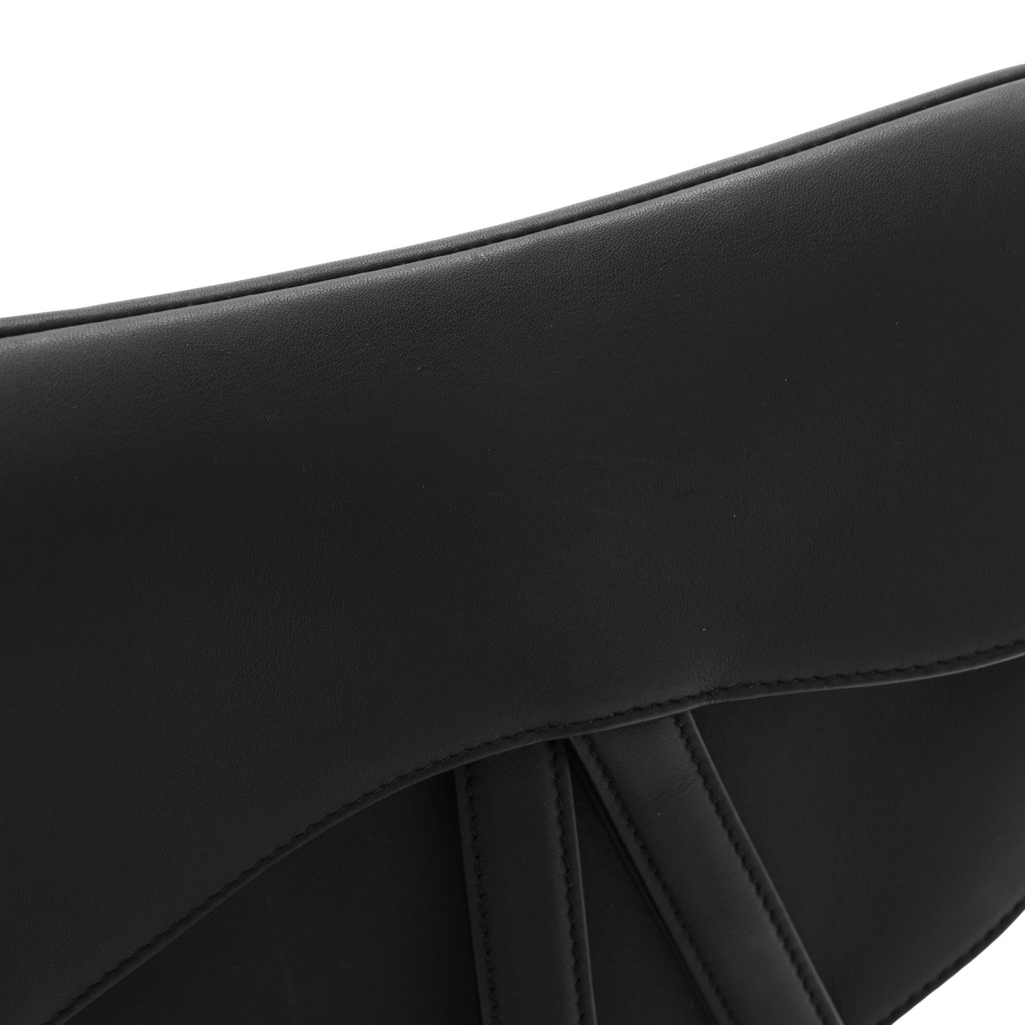 Ultra Matte Calfskin Saddle Bag Black