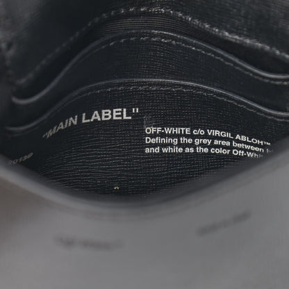 Off-White Saffiano Striped Baby Flap Black White 7 of 11