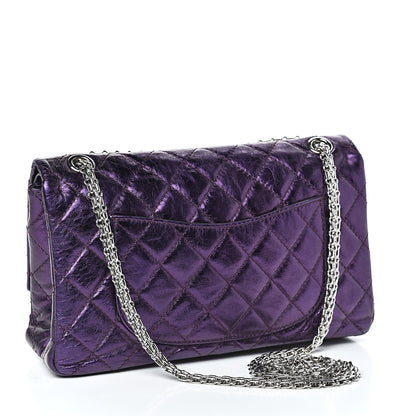 Chanel Metallic Calfskin Quilted 2.55 Reissue 226 Flap Violet 3 of 11
