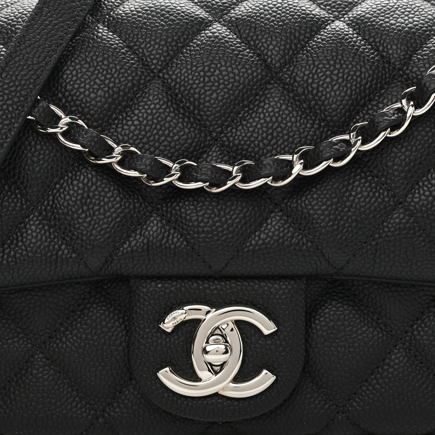Caviar Quilted Medium Easy Flap Black