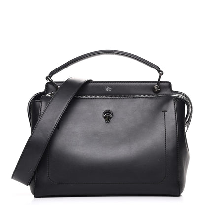 Fendi Vitello Baltico Dolce DotCom Satchel Black 1 of 10