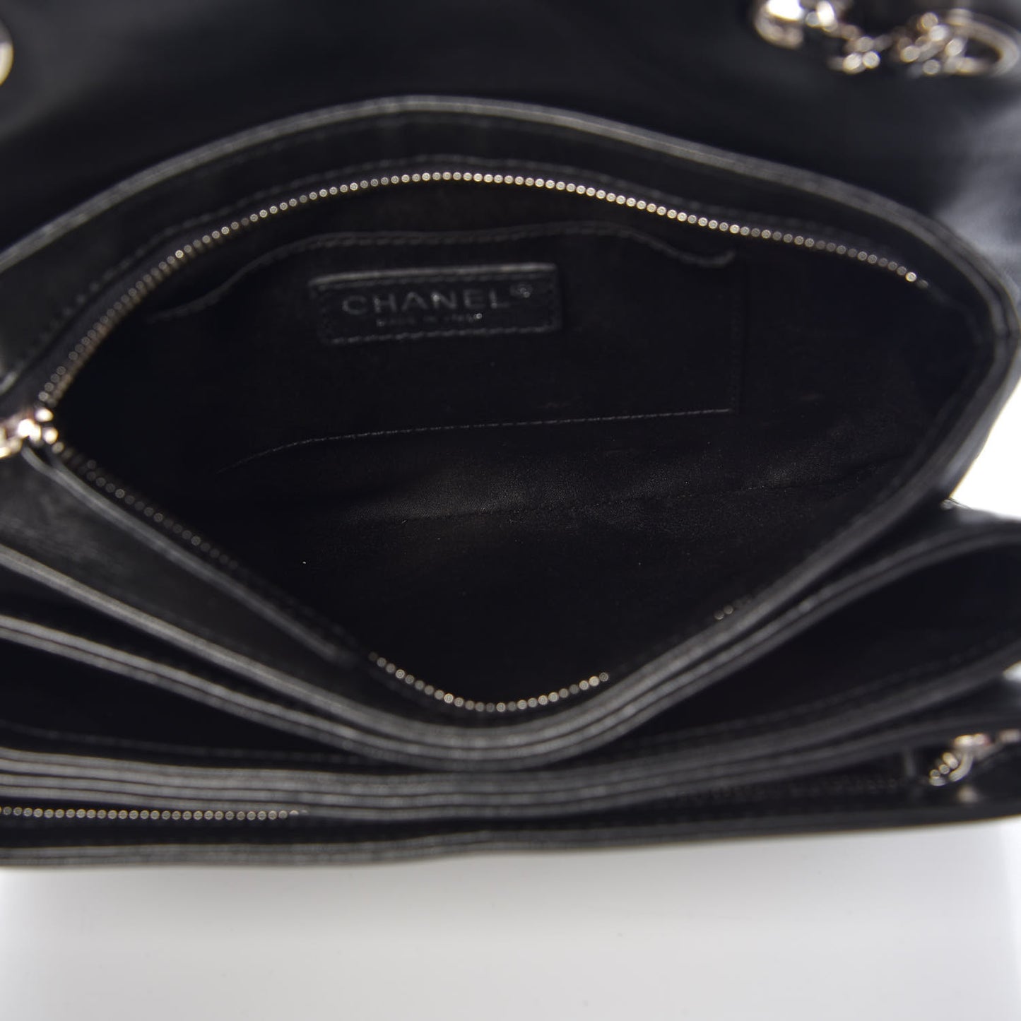 Lambskin Quilted Flap Black