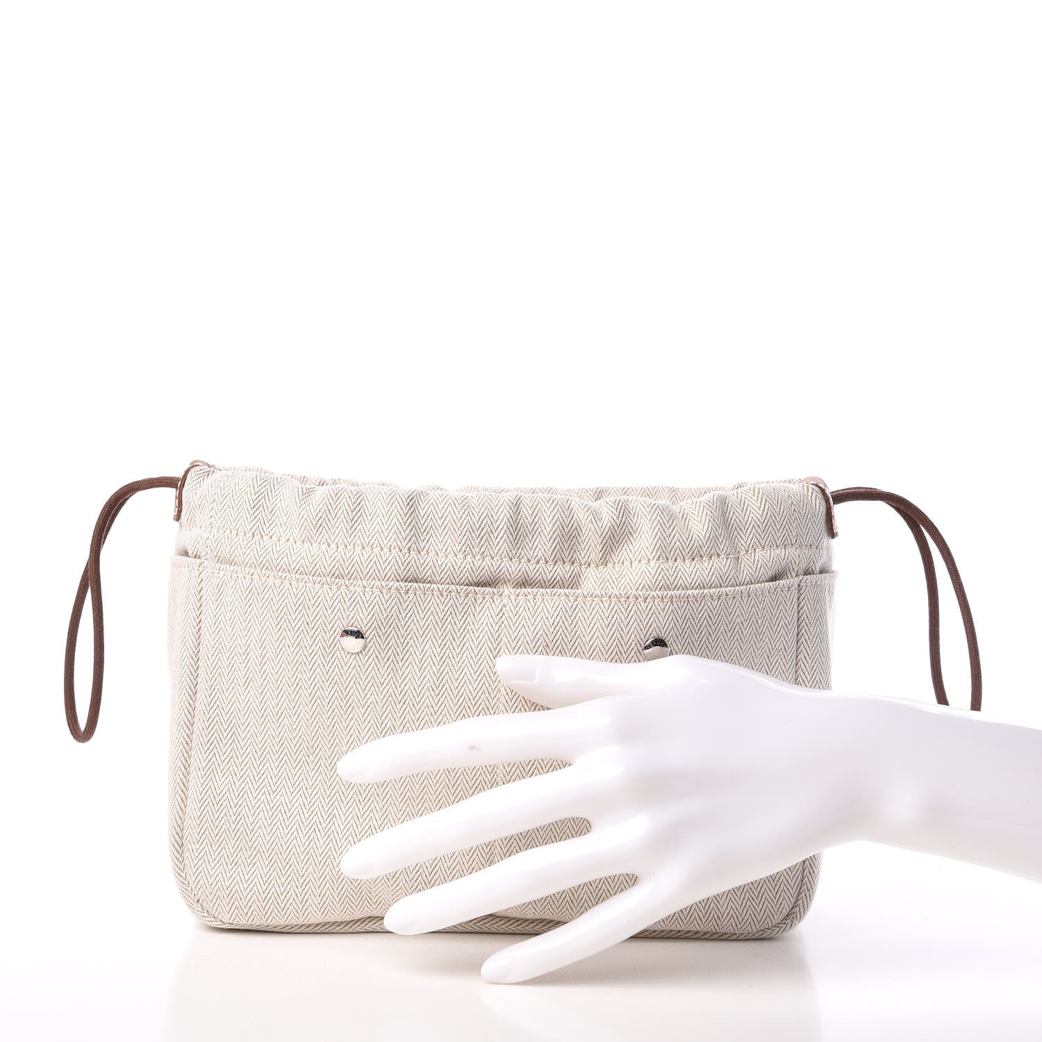 Hermes Canvas Barenia Fourbi 20 PM Pouch Naturel Fauve 2 of 8