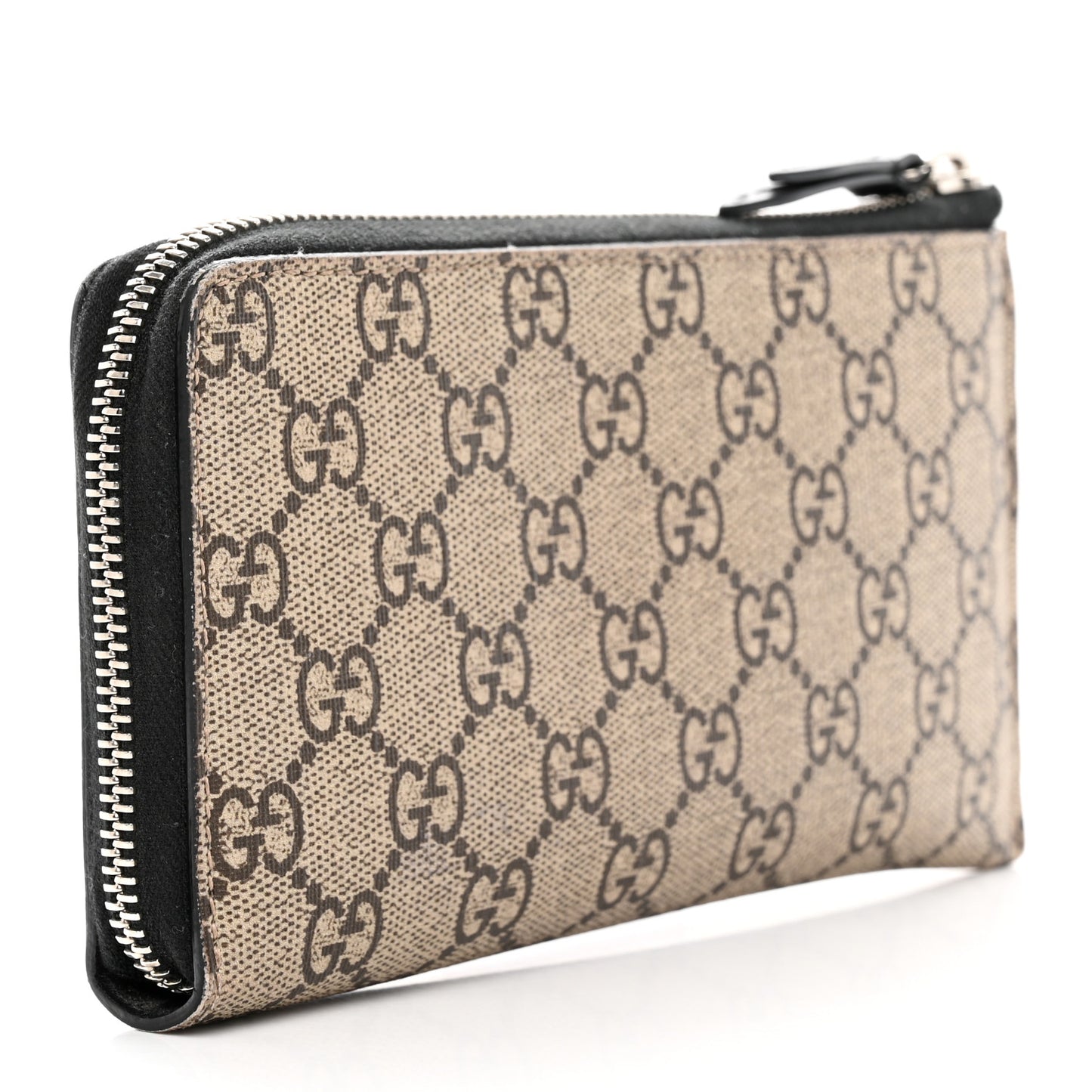 GG Supreme Monogram Kingsnake Zip Around Wallet Beige