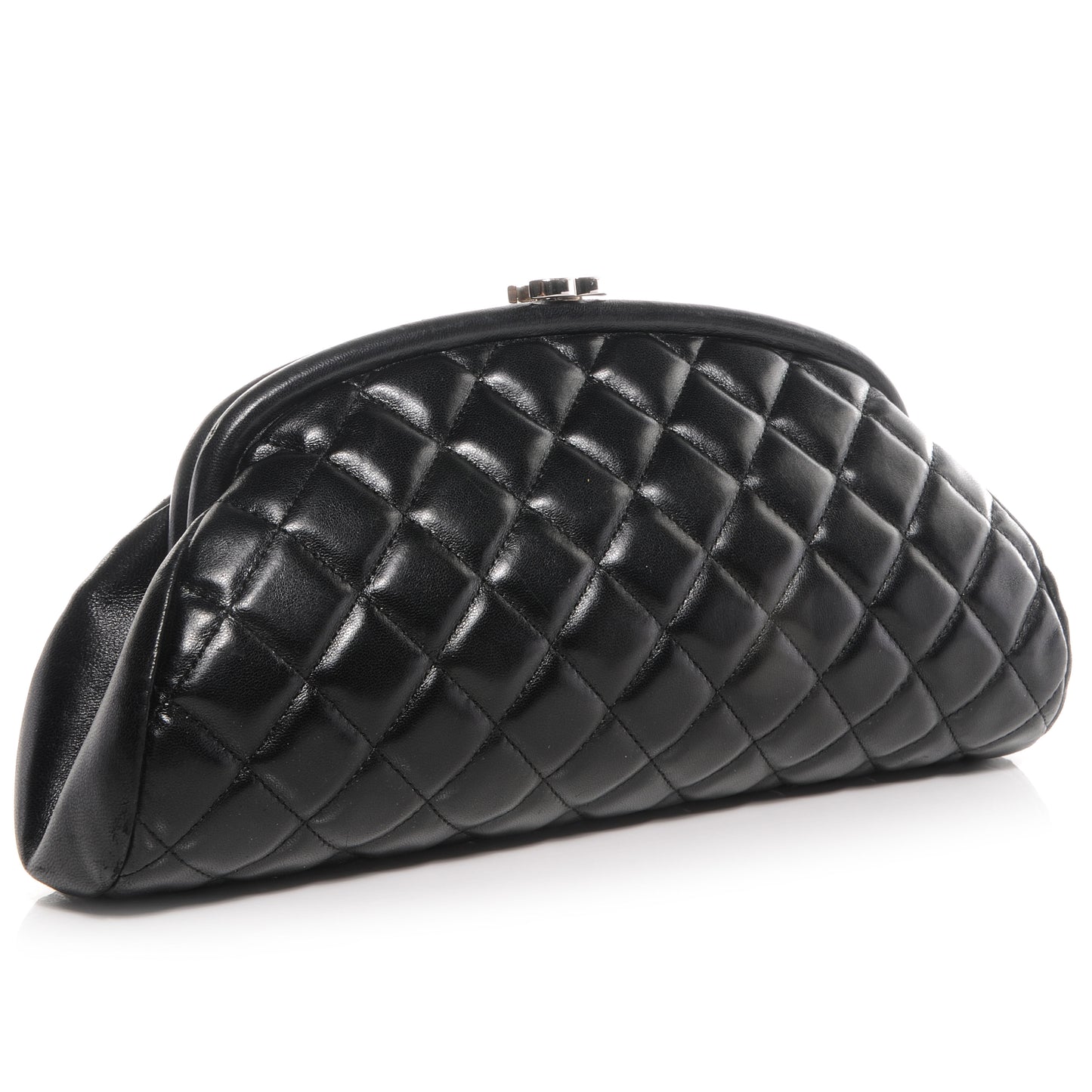 Lambskin Quilted Timeless Clutch Black