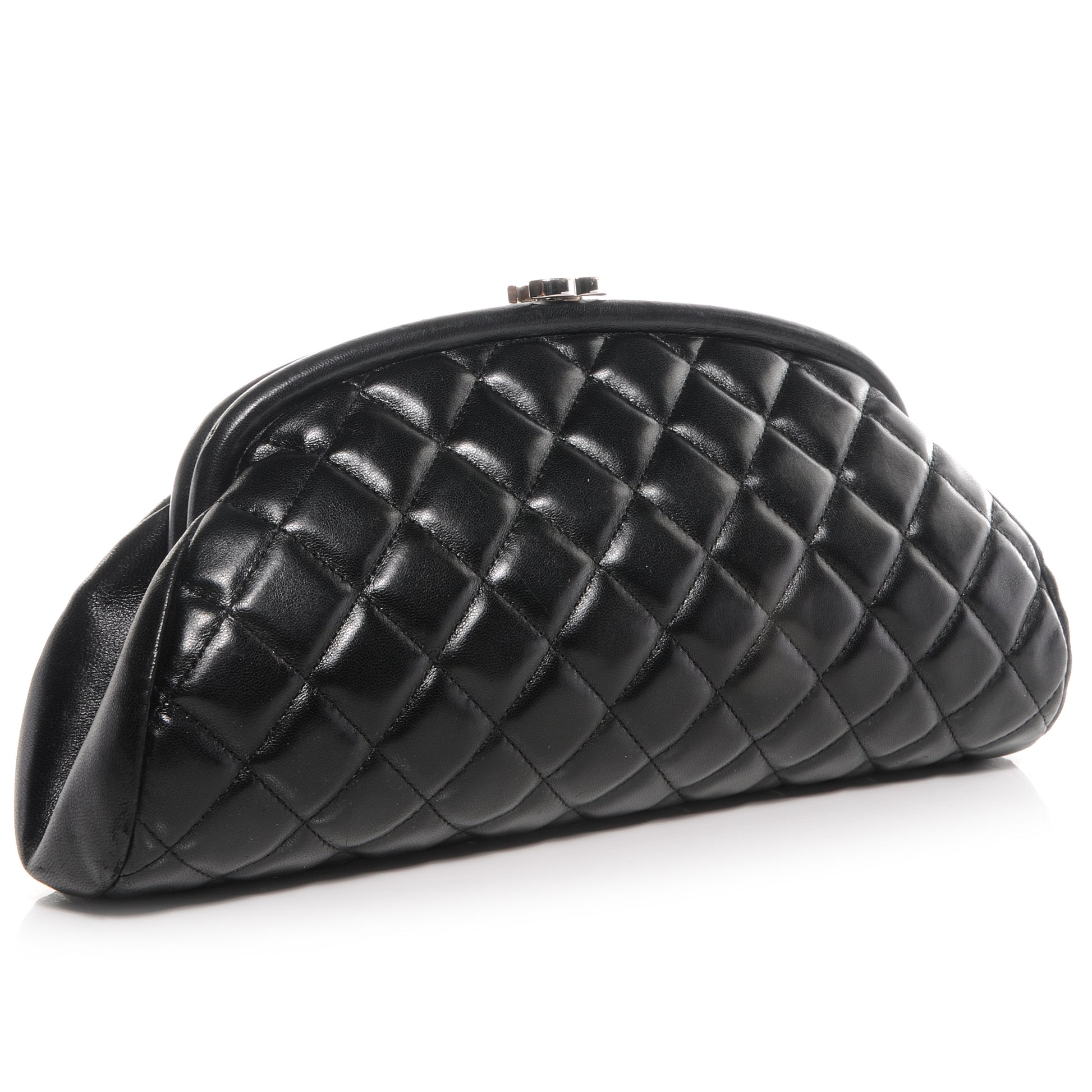 Chanel Lambskin Quilted Timeless Clutch Black 3 of 8