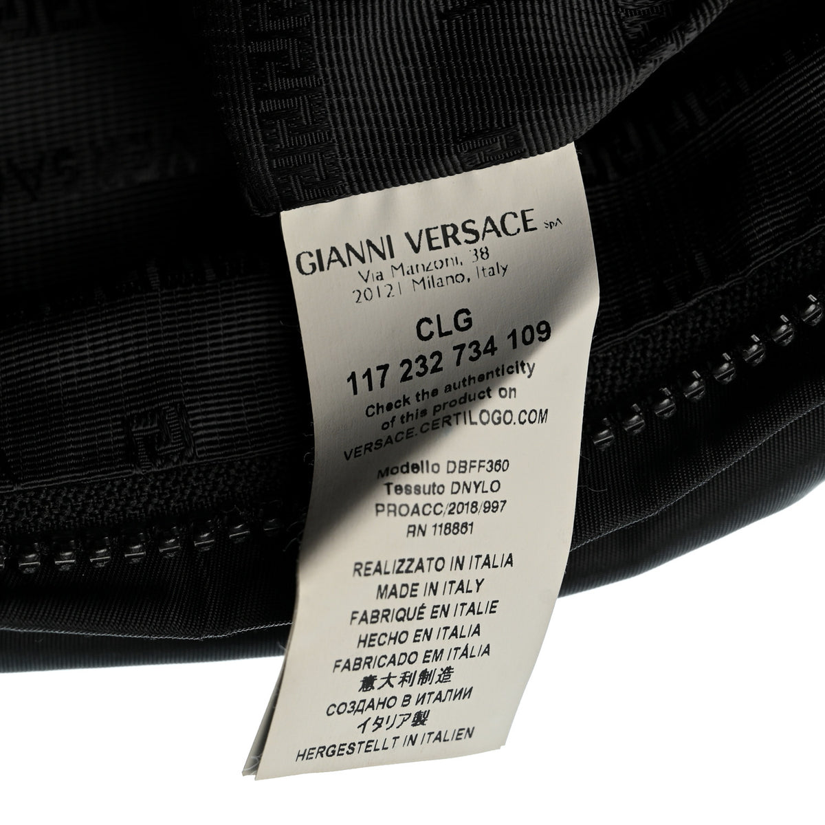 Versace Nylon Mini Palazzo Backpack Black 7 of 10