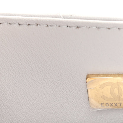 Chanel Lambskin Quilted Mini Top Handle Rectangular Flap Grey 7 of 11