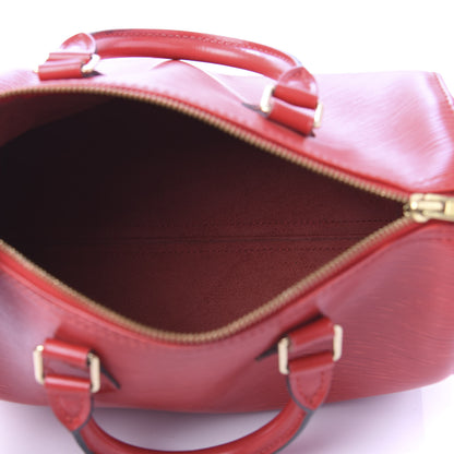 Louis Vuitton Epi Speedy 25 Castillan Red 5 of 10