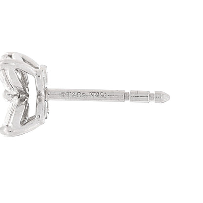 Tiffany Platinum Diamond .64ct Small Victoria Earrings 4 of 5