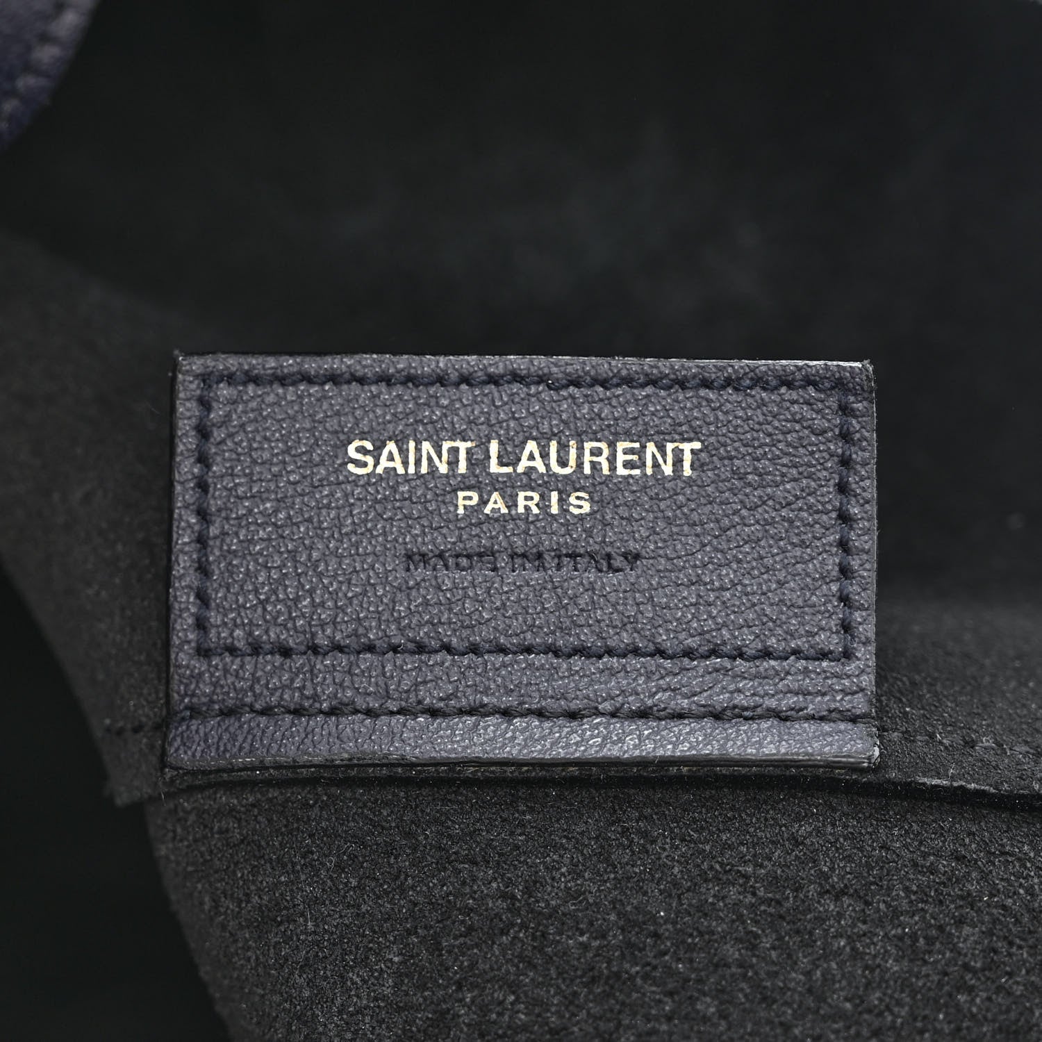 Saint Laurent Calfskin Large Shopping Tote Navy 8 of 16